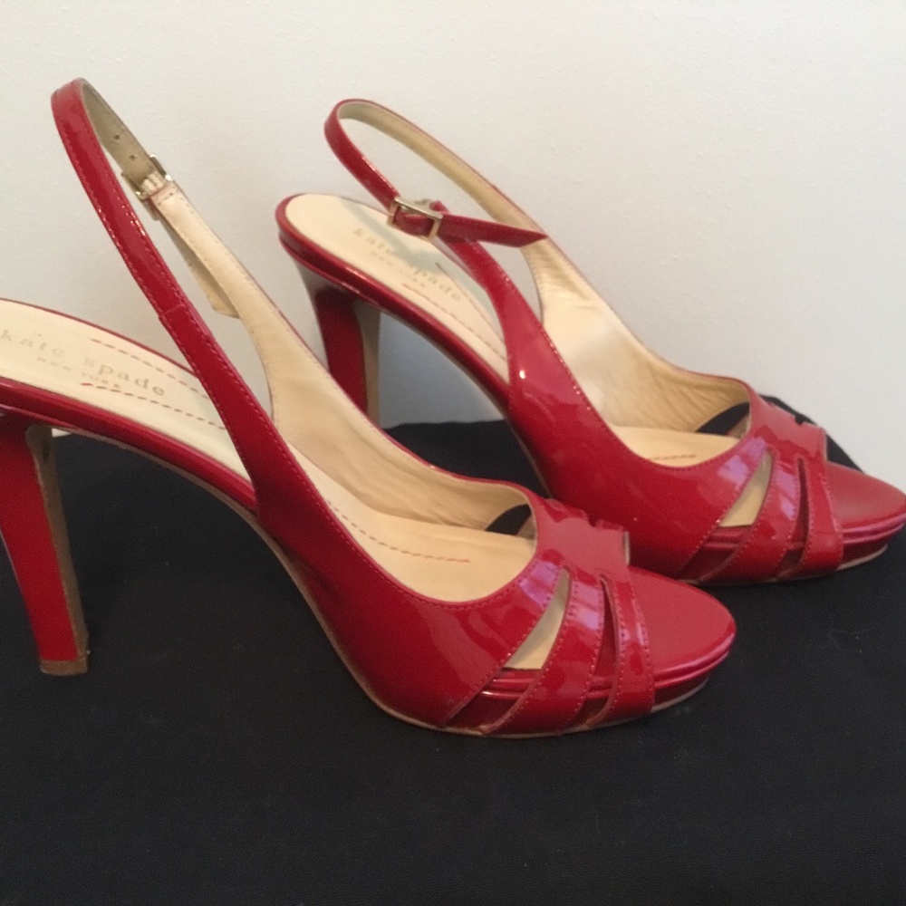 Kate Spade Red patent sz8 heels